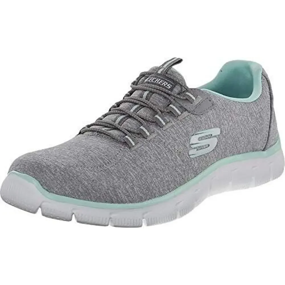 Skechers Sport Empire 12404 Gray Relaxed Fit‎ Low Top Sneakers Womans Size 10
